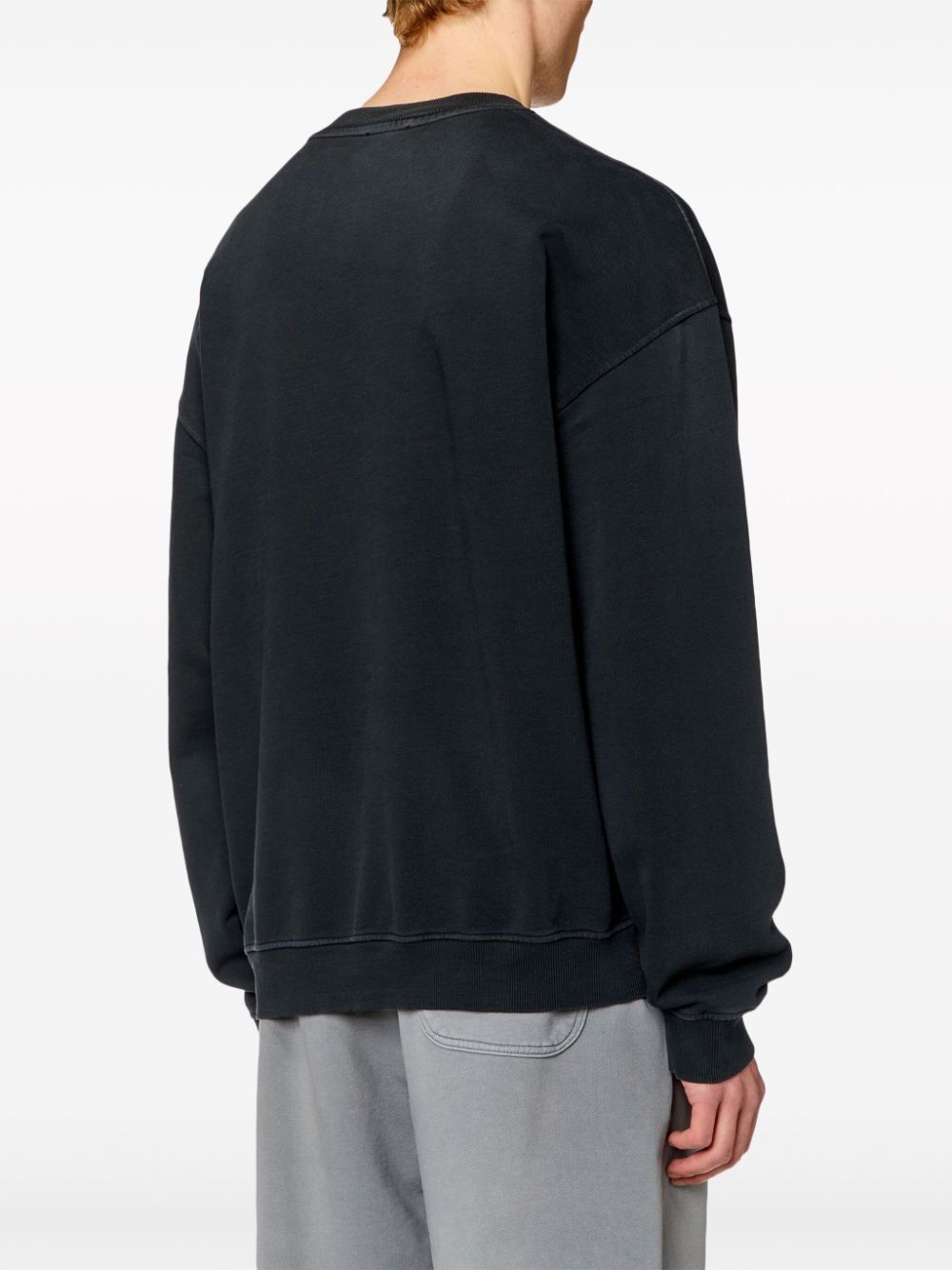 Shop Diesel S-boxt-n6 Cotton Sweatshirt In Black