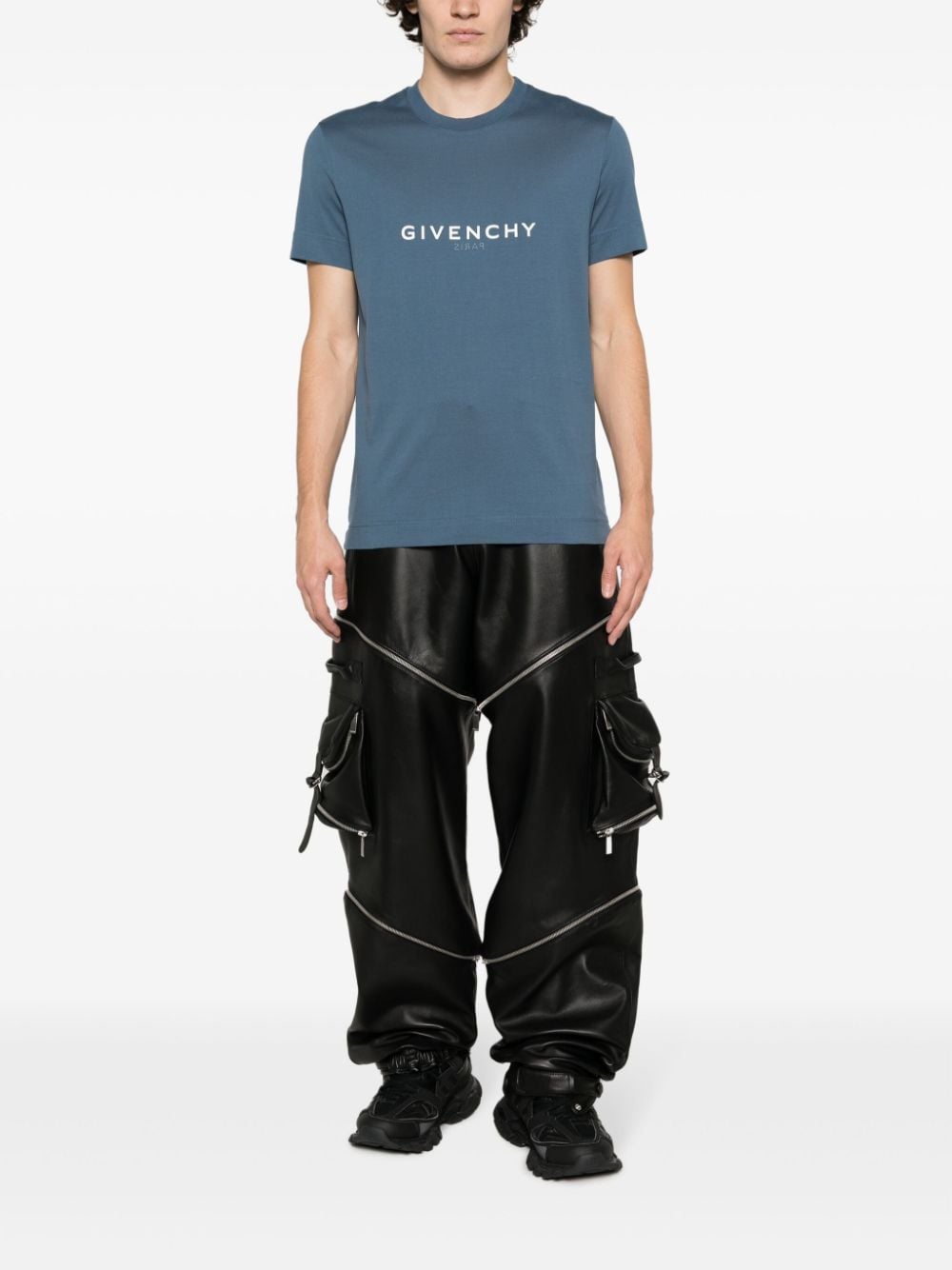 Givenchy T-shirt met logoprint - Blauw