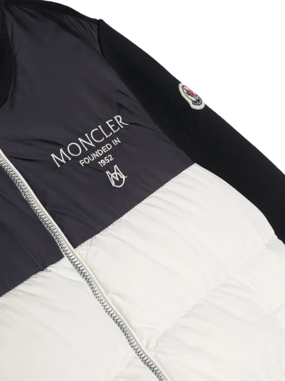 Moncler Enfant Donsjack met logoprint Blauw