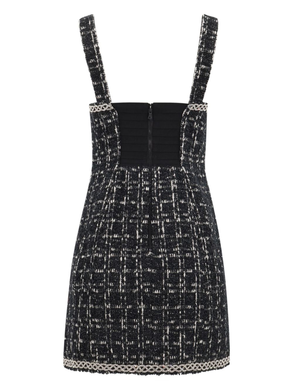 alice + olivia Liran crystal-embellished minidress - Zwart