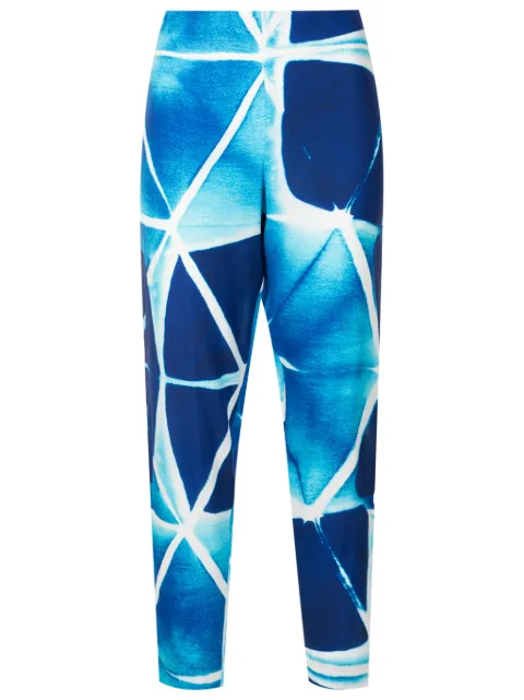 Lenny Niemeyer abstract-print stretch-silk trousers