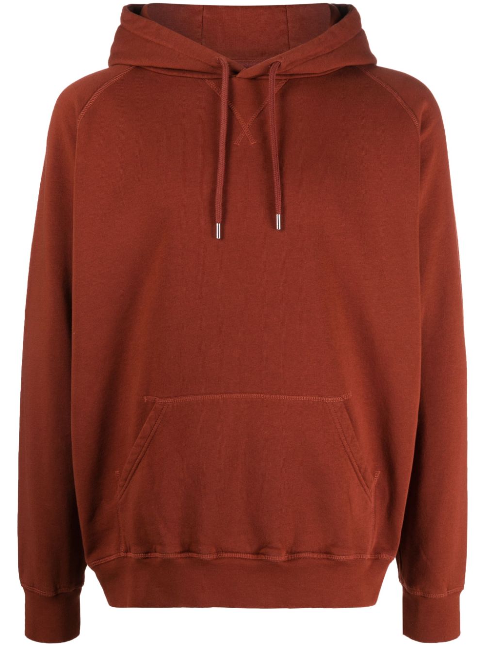 Pop Trading Company Logo-print Cotton Hoodie In Red