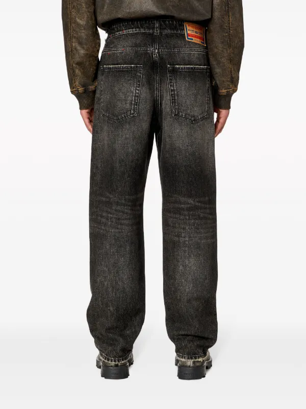 Men's Straight Jeans | Black/Dark grey | Diesel 2010 D-Macs