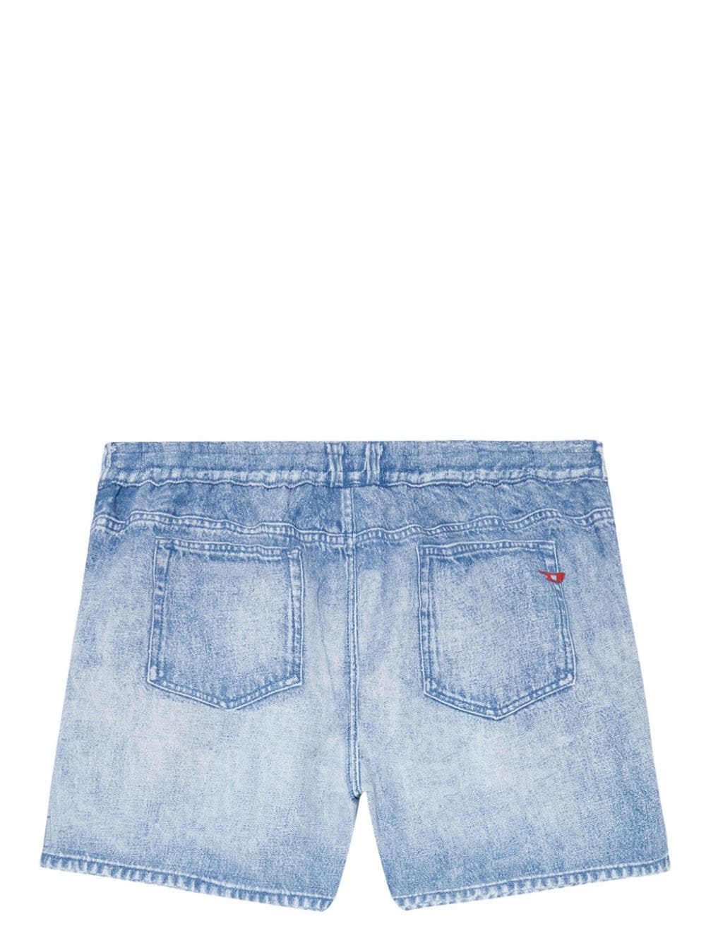 Shop Diesel Bmbx-ken-37 Denim-print Swim Shorts In Blue