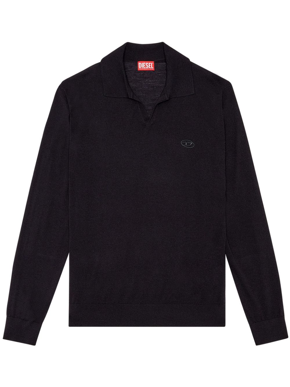 Diesel K-Glare wool polo shirt – Black