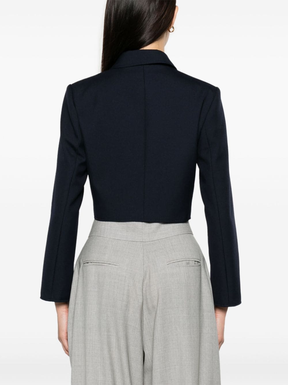 SANDRO Cropped blazer Blauw