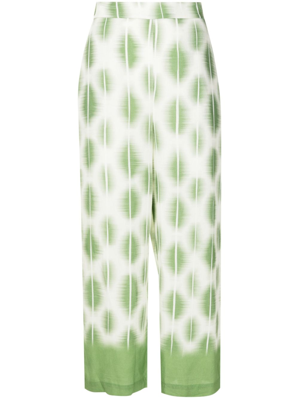 Lenny Niemeyer abstract-print cropped trousers - Green