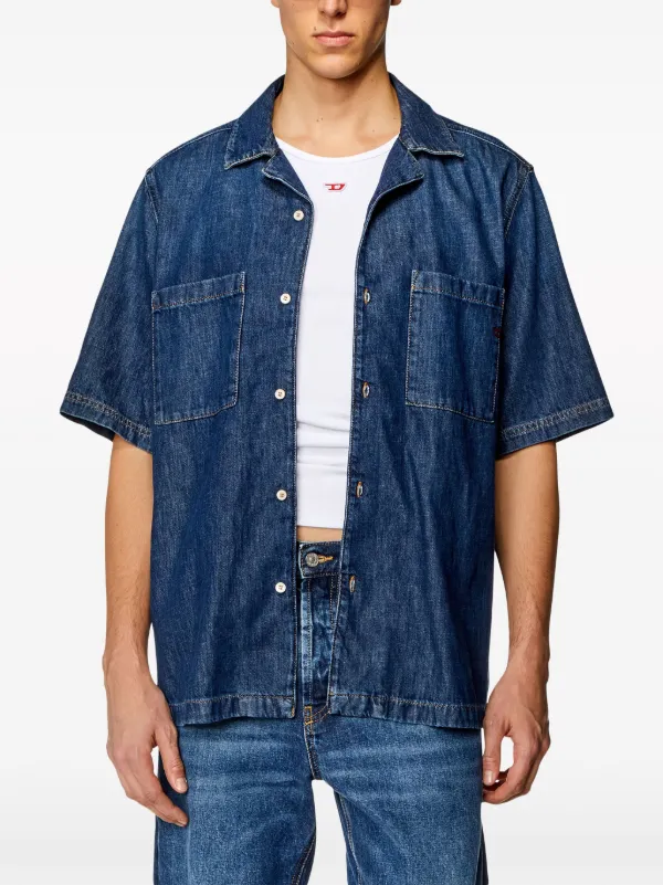 【2025秋冬新作】 Diesel D-Paroshort デニムシャツ | ブルー | FARFETCH JP トップス