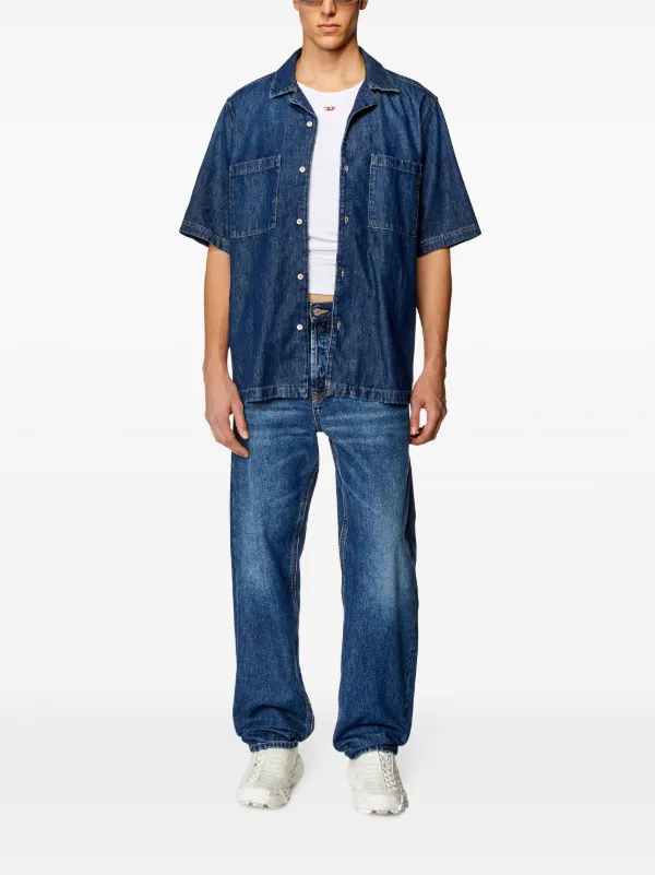 【期間限定】 Diesel JP FARFETCH | ブルー | デニムシャツ D-Paroshort トップス