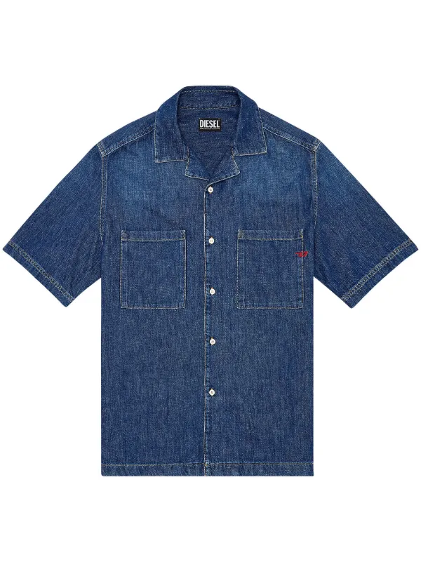 【国内即発送】 Diesel D-Paroshort デニムシャツ | ブルー | FARFETCH JP トップス