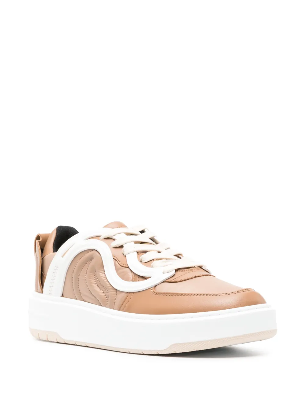 Stella McCartney S-Wave 1 faux-leather sneakers - Bruin