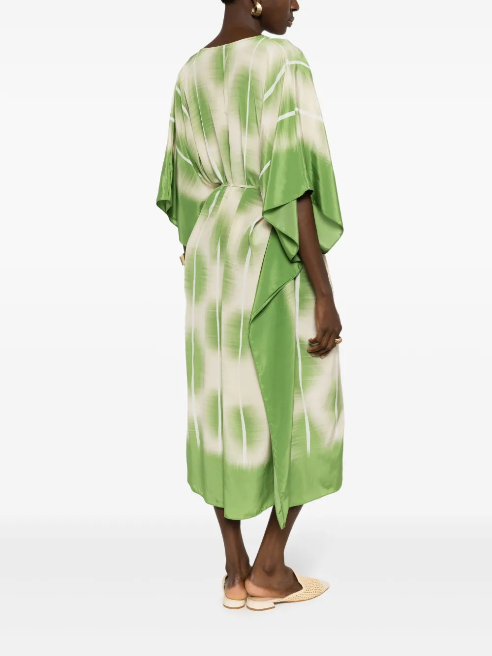Lenny Niemeyer Abstract-print Beach Cover-up In Green