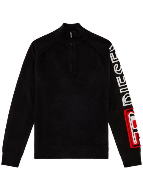 Diesel K-Stelvio logo-intarsia wool sweatshirt Men