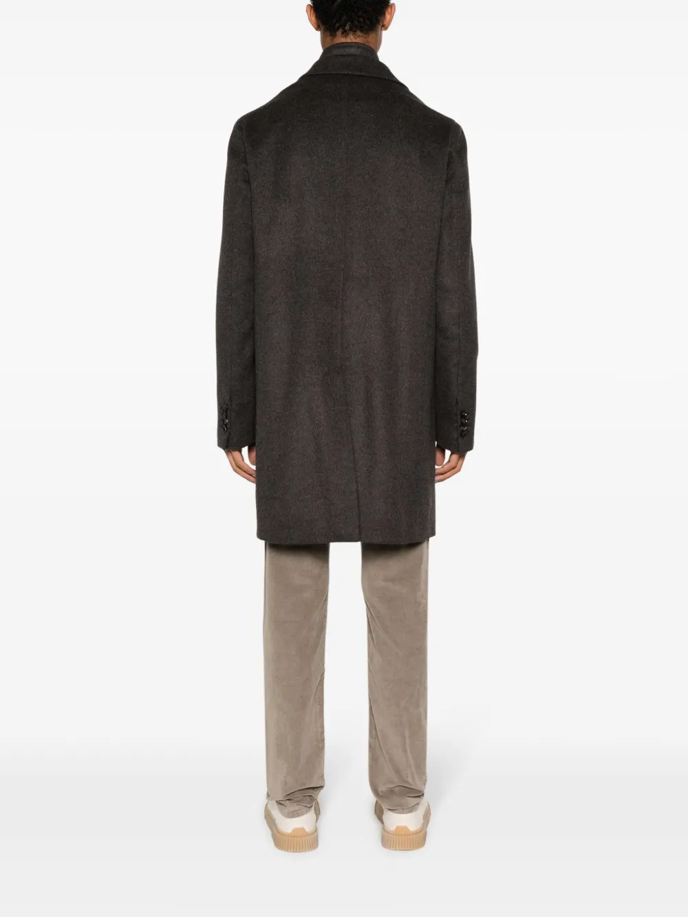 Barba Jas met enkele rij knopen Bruin