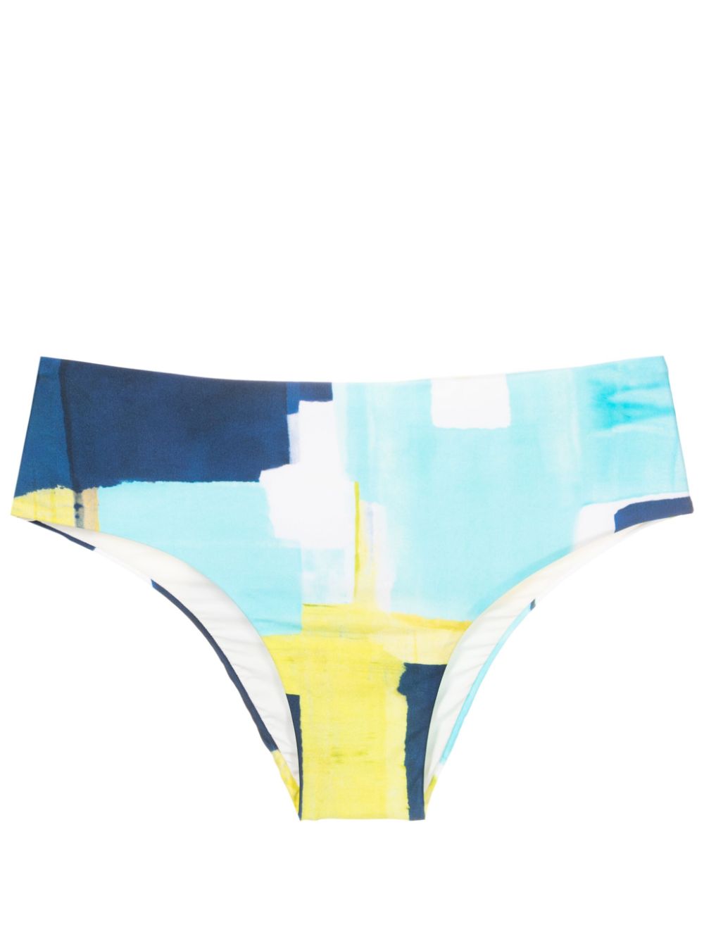 Lenny Niemeyer abstract-pattern print bikini bottoms - Blue