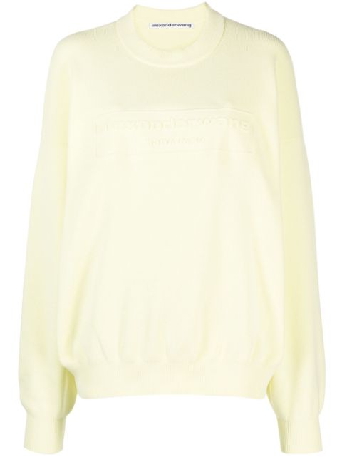 Alexander Wang logo-embroidered ribbed sweater Women