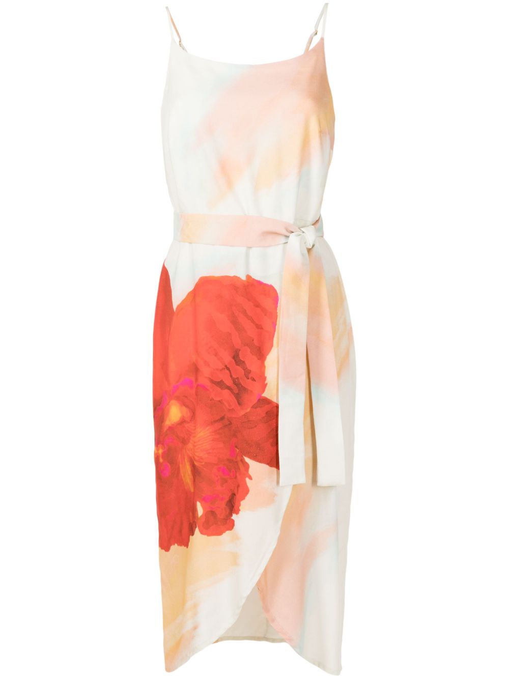 Lenny Niemeyer painterly-print sleeveless midi dress - Orange