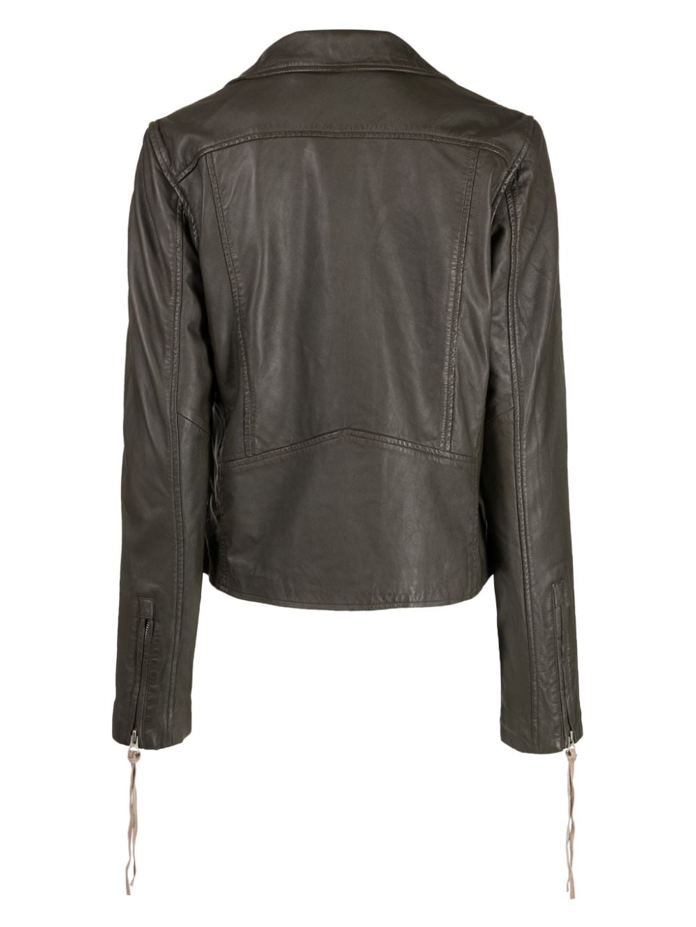 Munderingskompagniet Seattle leather biker jacket - Groen
