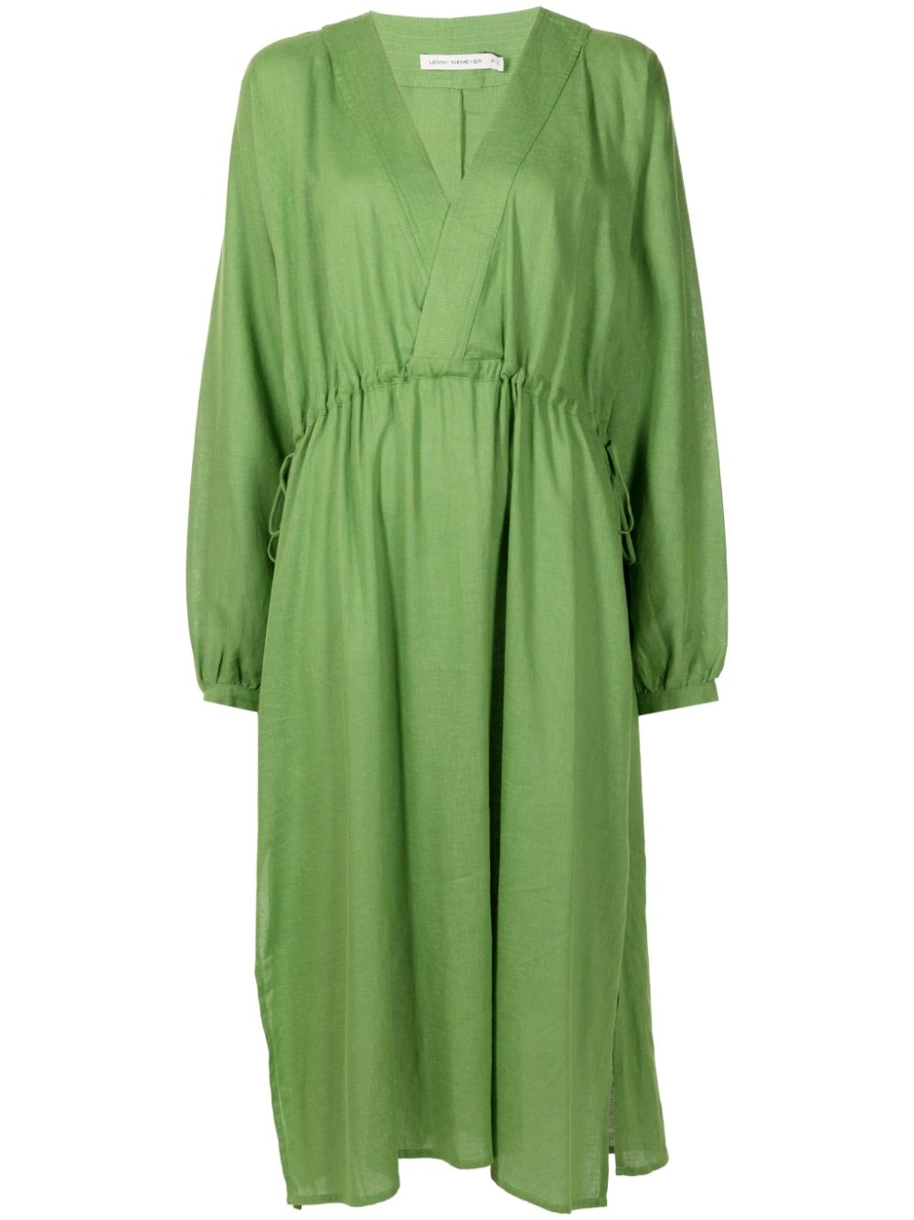 Lenny Niemeyer long-sleeve midi beach dress - Green