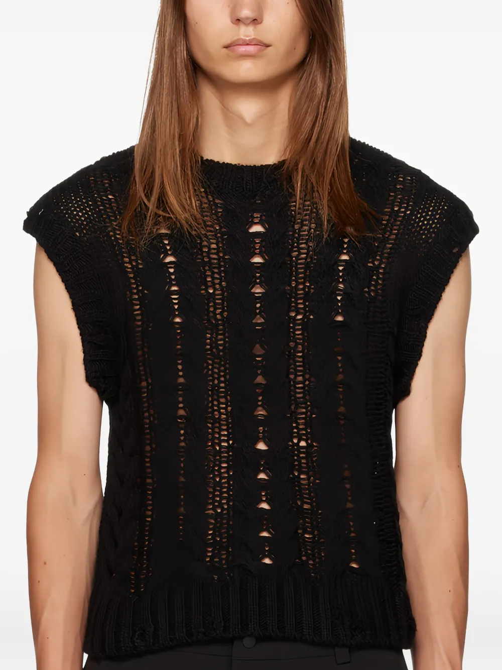 Han Kjøbenhavn chunky-knit sleeveless jumper - Nero