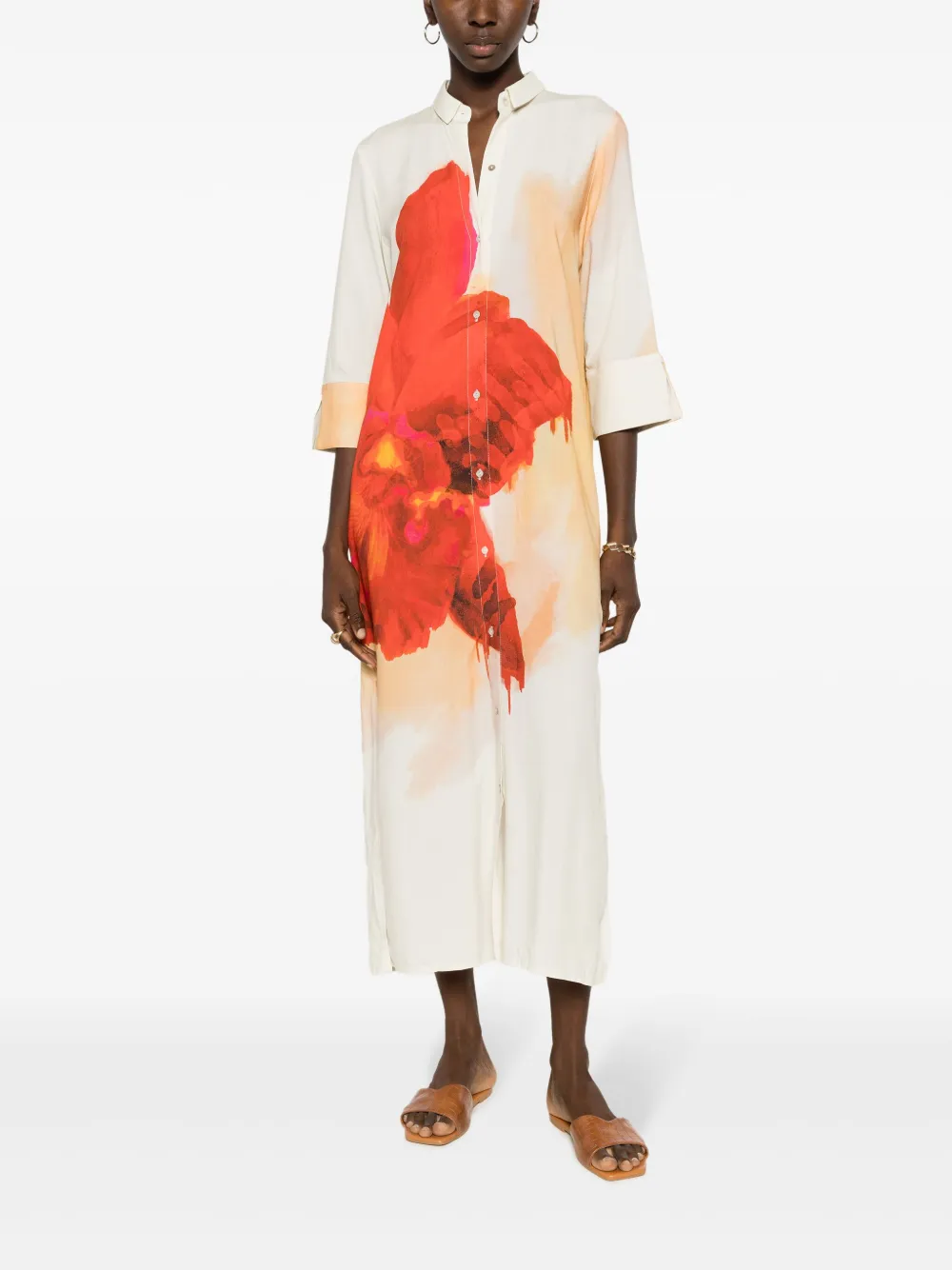 Lenny Niemeyer Blousejurk met bloemenprint - Oranje