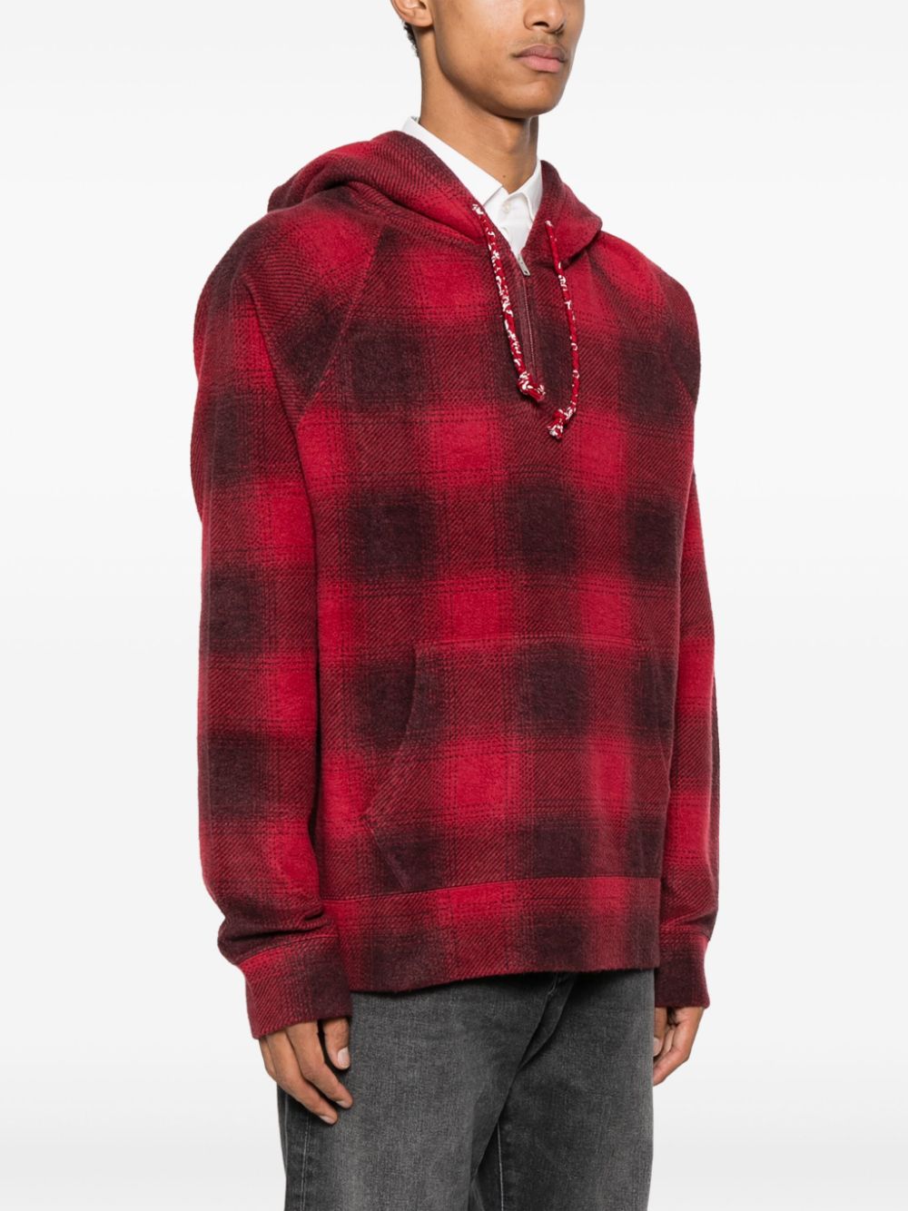 Polo Ralph Lauren plaid-check brushed-fleece hoodie Men