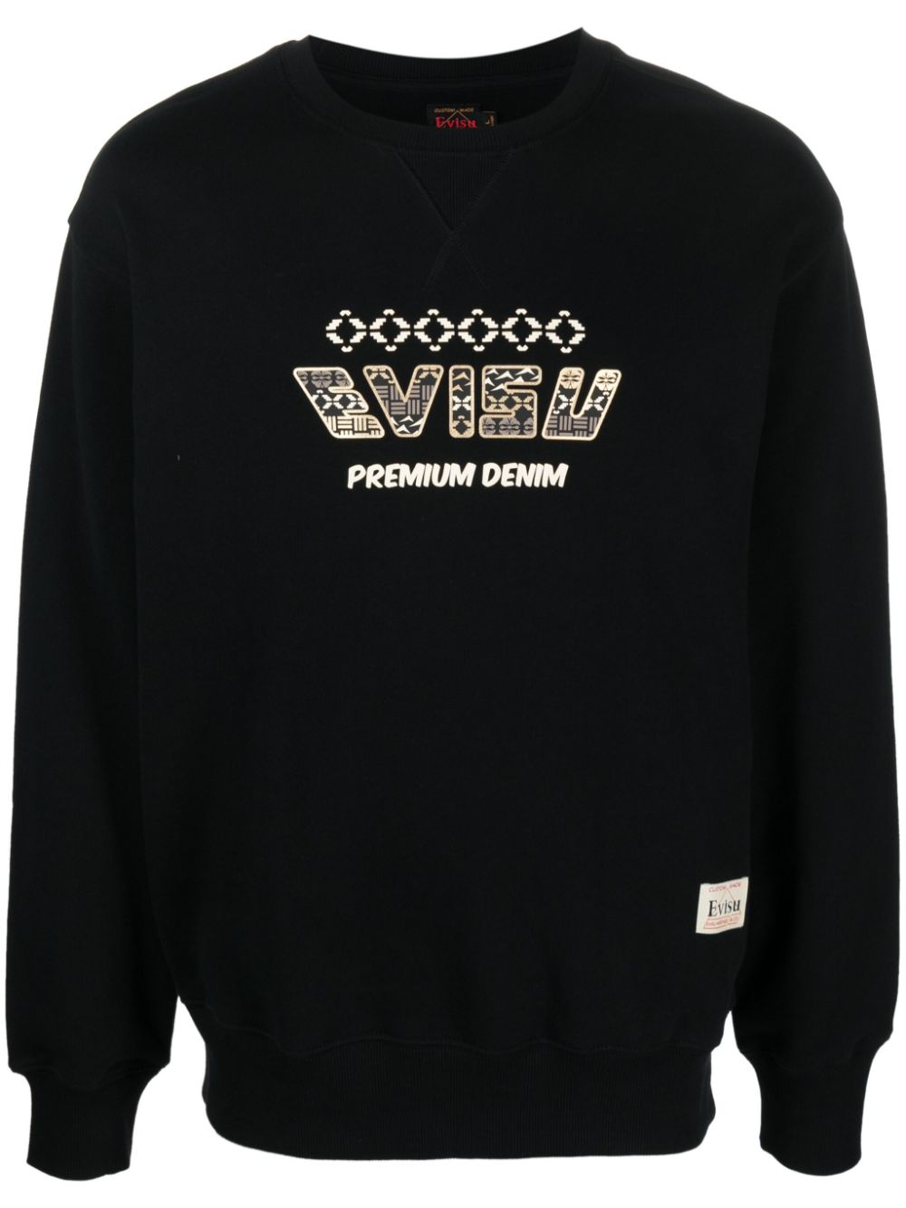 EVISU Sweater met logoprint Zwart