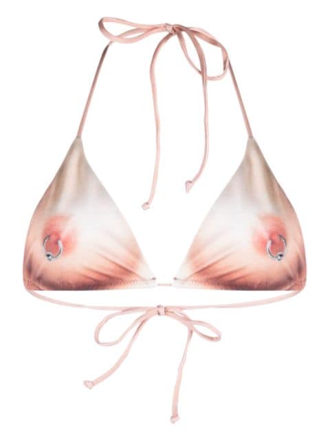 Jean Paul Gaultier photograph-print triangle bikini top