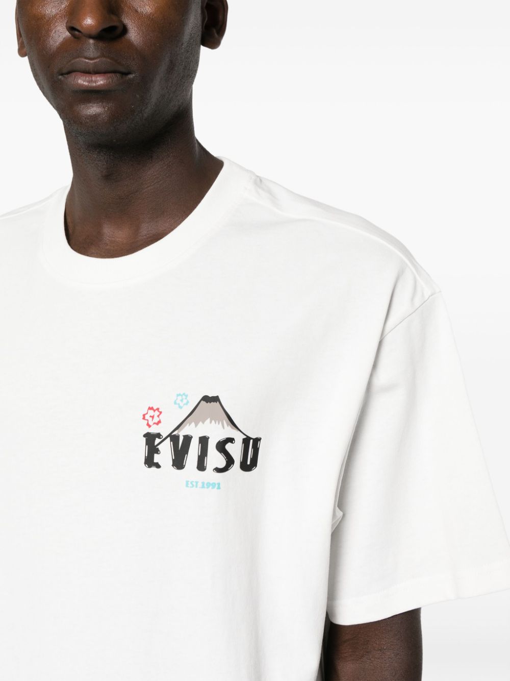 EVISU logo-print Cotton T-shirt - Farfetch