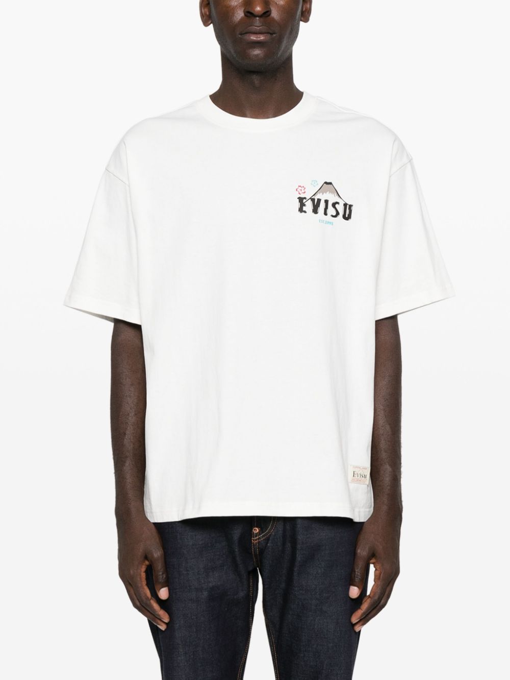 EVISU logo-print Cotton T-shirt - Farfetch