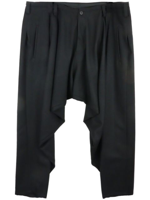 Yohji Yamamoto drop-crotch wool trousers