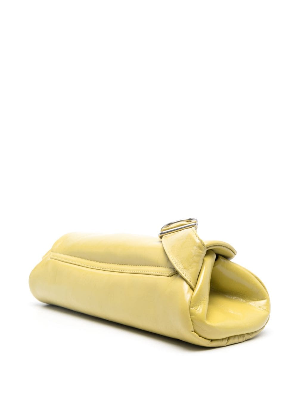 Shop Jil Sander Cannolo Grande Leather Bag In Yellow