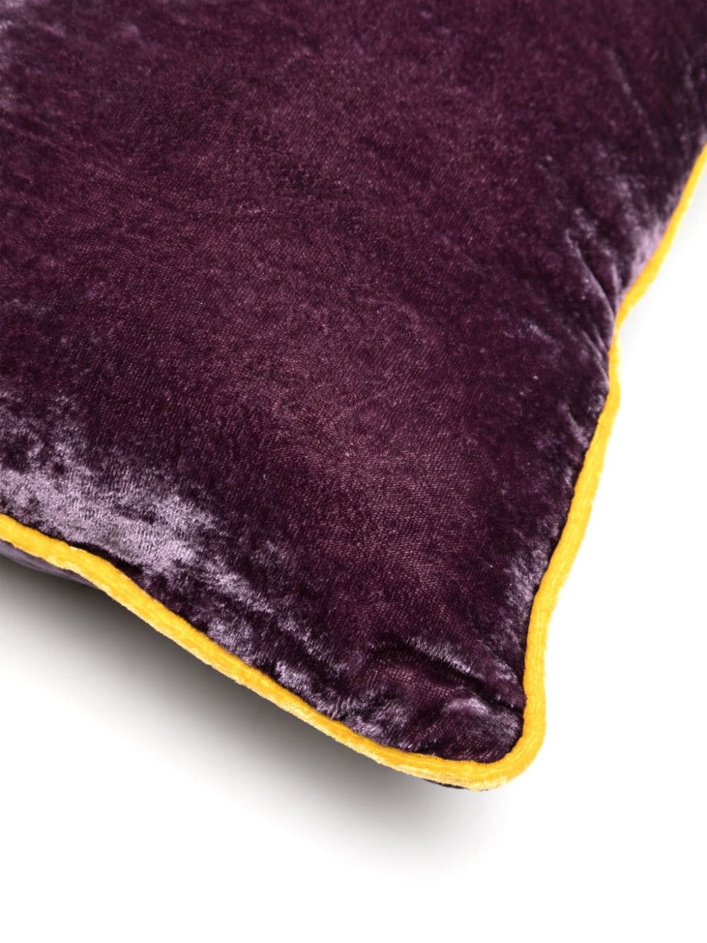 Shop Anke Drechsel Contrasting-border Velvet Cushion In Purple