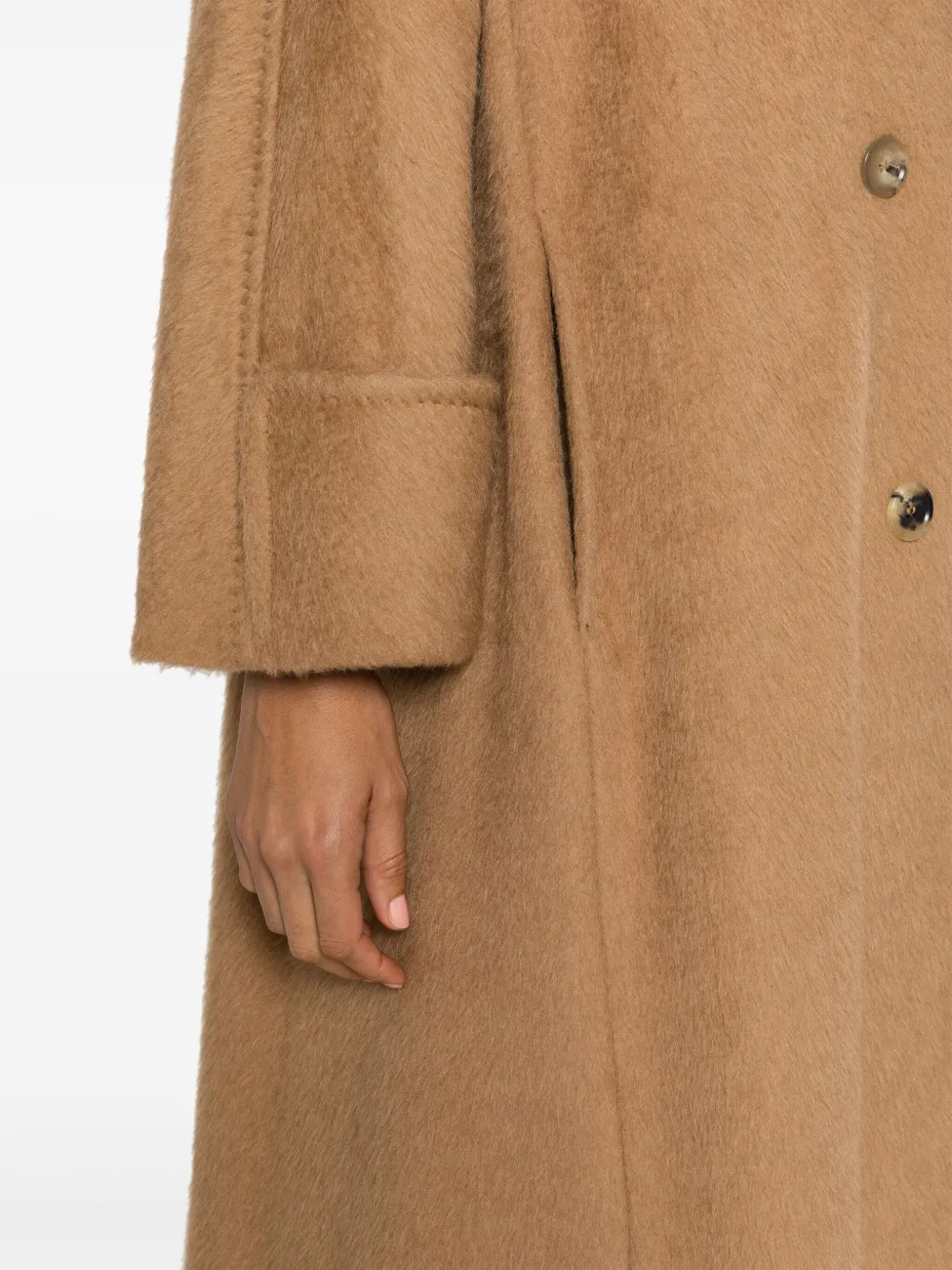 Max Mara Jas met dubbele rij knopen Bruin