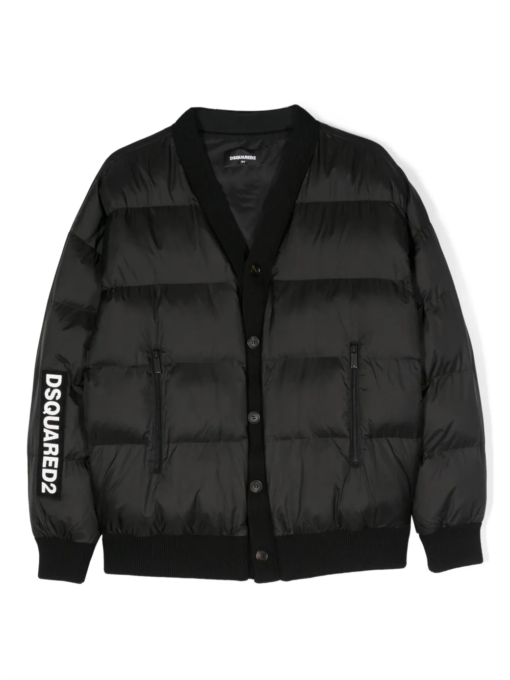 DSQUARED2 LOGO-PATCH PADDED JACKET