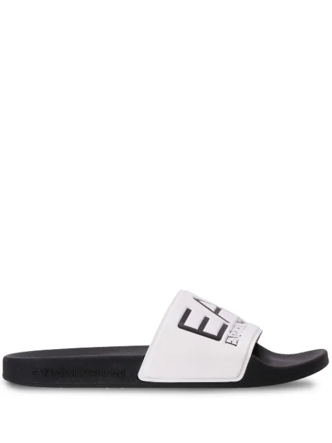 Ea7 Emporio Armani logo-embossed slides