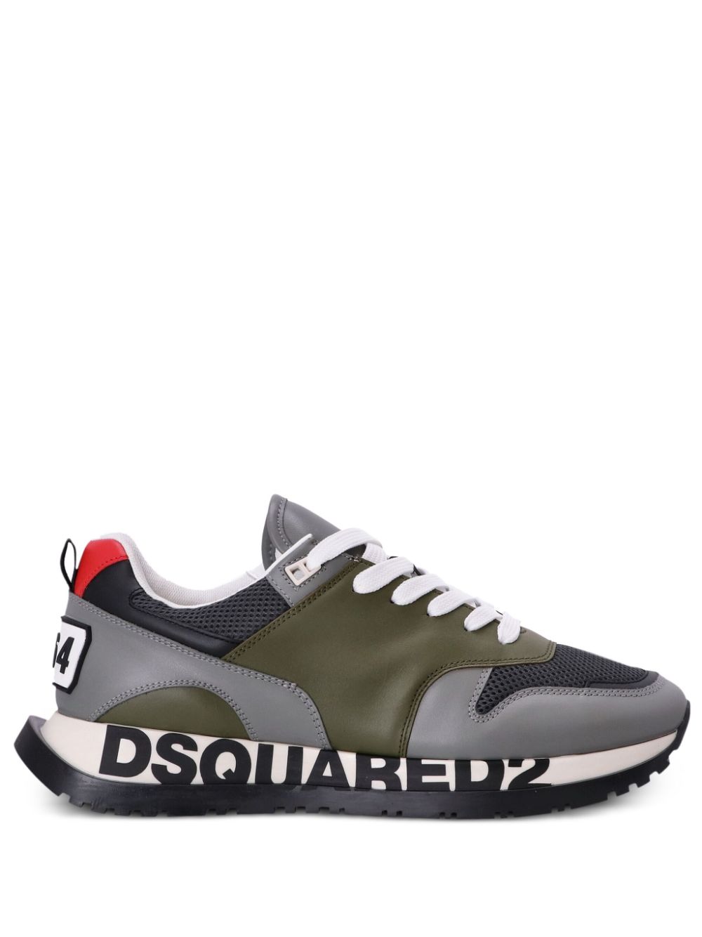 Dsquared2 Running Leather Sneakers In Green
