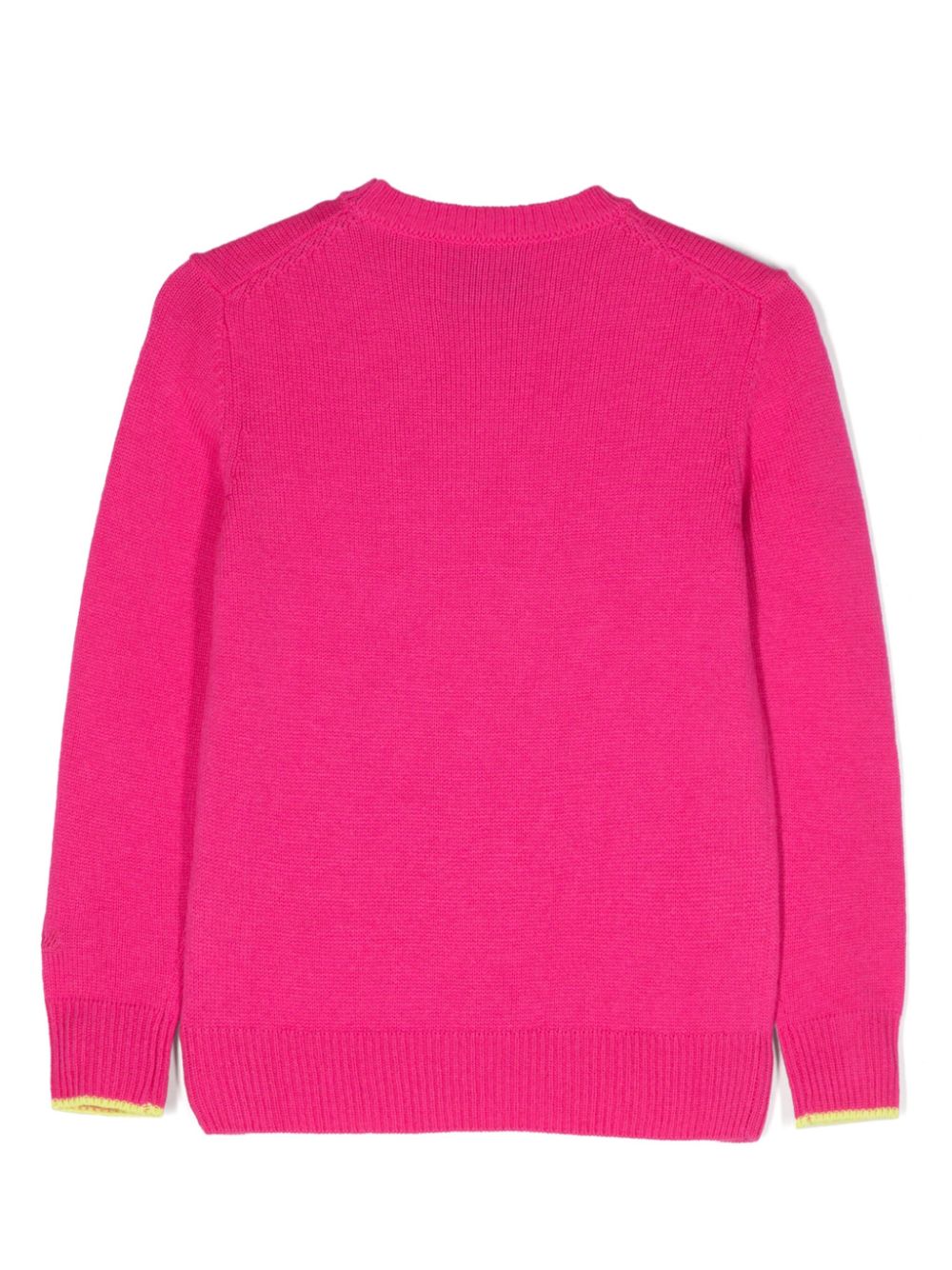 MC2 Saint Barth Kids slogan-intarsia striped jumper - Roze