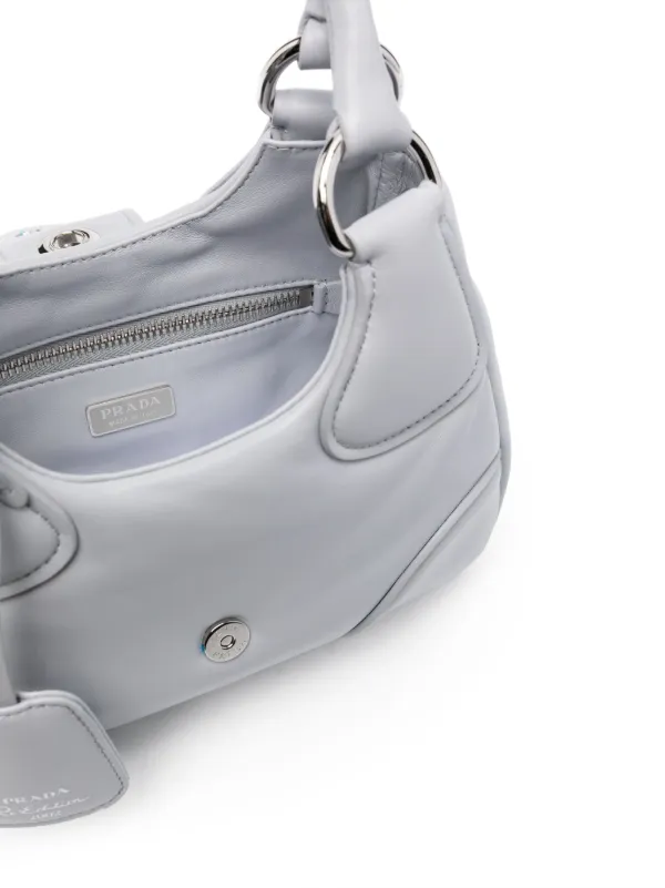 トートバッグ PRADA FW23 Light grey leather handbag (1BK016ZO6 F0424) Prada Moon Padded Leather Tote Bag | Grey | FARFETCH