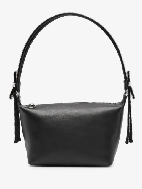 Kara crystal-strap leather tote bag