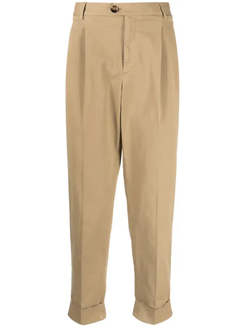 PT Torino pleat-detail tapered trousers