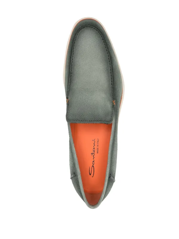 Santoni Loafers Met Ronde Neus Farfetch