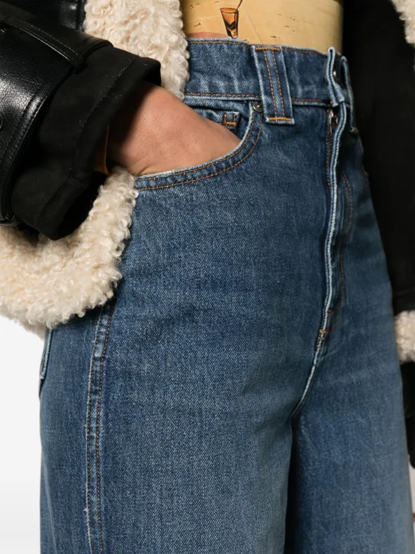 【関税込み】KHAITE ブルー Albi ジーンズ KHAITE Albi straight-leg Jeans | Blue | FARFETCH
