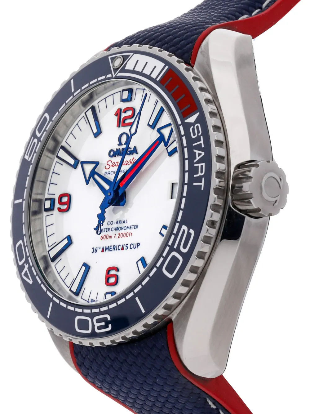 OMEGA 2020 pre-owned Seamaster Planet Ocean America's Cup Limited Edition horloge - Wit