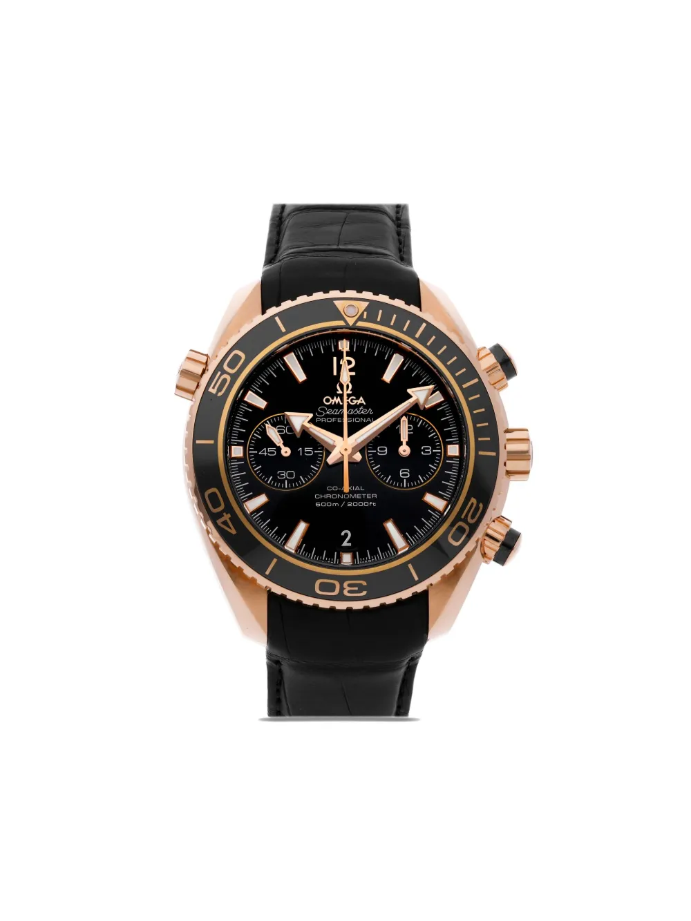 Pre-owned Omega 2015 Seamaster Planet Ocean 45mm In Black  