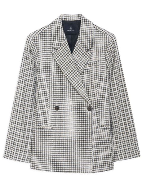 ANINE BING Kaia check-pattern blazer 