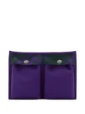 Burberry check-pattern cotton clutch bag - Purple