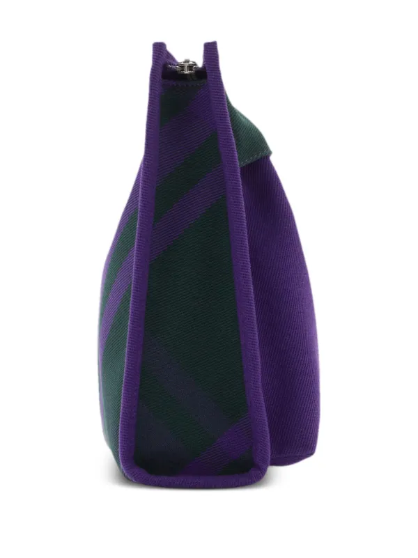 Burberry check pattern Cotton Clutch Bag Purple FARFETCH IE