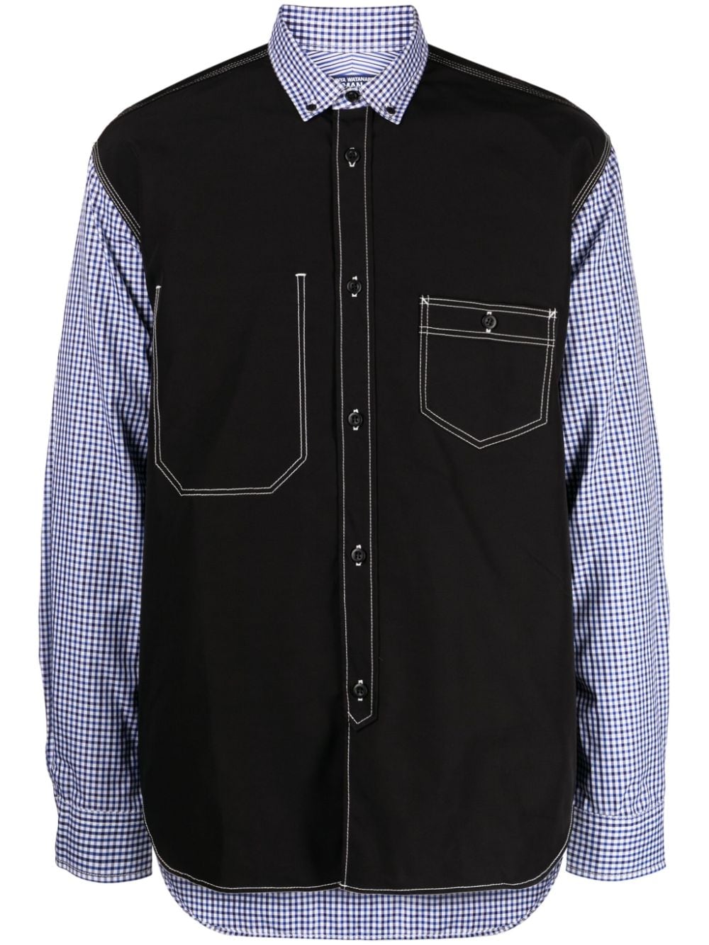 JUNYA WATANABE CHECK-PRINT PANELLED SHIRT