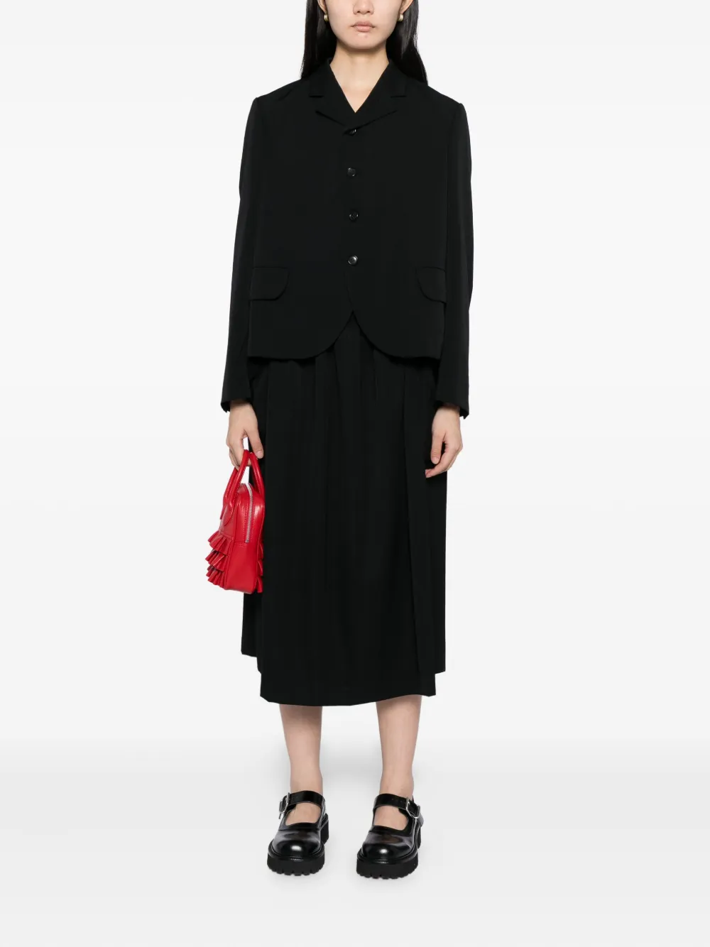 Comme Des Garçons Girl تنورة صوف ميدي | تنانير بتصميم A | Image 2